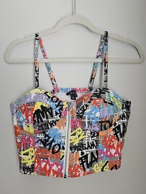 Say What Graffiti Corset Top
